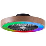 Brilliant Slimline Ventilator Plast Metall Beige Svart 36W 4700lm - 830-865 CCT+RGB | 490mm - Fjernkontroll Dimbar