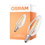 Osram Classic LED E14 Mignon Filament Klar 5.5W 806lm - 827 Ekstra Varm Hvit | Dimbar - Erstatter 60W