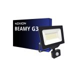 Noxion LED Flomlys Beamy G3 50W 5500lm 110D - 840 Kald Hvit | IP44 - Bevegelses- og Lyssensor - Symmetrisk