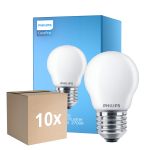 Fordelspakning 10x Philips Corepro LED Lustre E27 Ball matt 6.5W 806lm - 827 ekstra varm hvit | erstatter 60W