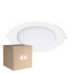 Fordelspakning 4x Noxion LED Downlight Slim V2.0 12W 1200lm 120D - 830 Varm Hvit | 170mm - Utskjæring 150mm - IP44 