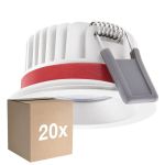 Fordelspakning 20x Ledvance LED spot Fire Rated Aluminium Hvit 8W 640lm 36D - 927 ekstra varm hvit | Utskjæring 68mm - IP65 - beste fargegjengivelse - dimbar