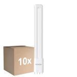 Fordelspakning 10x Noxion Lucent PL-L LED 11.9W 1450lm - 830 Varm Hvit | 4-Stift - Erstatter 24W