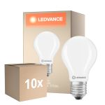 Fordelspakning 10x Ledvance Classic LED E27 Pære Matt 5.9W 806lm - 827 Ekstra Varm Hvit | Erstatter 60W