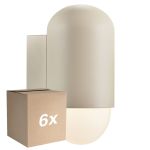 Fordelspakning 6x Nordlux Heka Veggbelysning Aluminium Sanded |IP54 - Egnet for E27