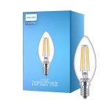 Philips Corepro LED Mignon E14 filament klar 6.5W 806lm - 827 ekstra varm hvit | erstatter 60W