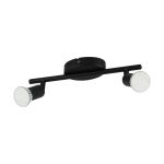 Eglo Taklampe Buzz-LED Stål Svart 2x2.8W 2x250lm - 830 Varm Hvit | IP20 - Inkl. 2x GU10