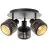 Brilliant Tyas Taklampe  Aluminium Metall Svart Gull | 370mm -  Egnet for 3x E14