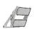 Ledvance LED Flomlys Max Aluminium Grå 900W 169600lm 65x120D - 740 Kald Hvit | IP66 - Asymmetrisk