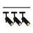 Nordlux Jerome Komplet set 1-Fase Rail 1 Meter Svart | incl. 3x Spot