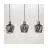 Eglo Pendel Lampe Empoli Stål Svart | IP20 - Egnet for 3x E27 