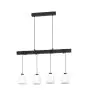 Eglo Pendel Lampe Townshend 8 Stål Tre Svart | IP20 - Egnet for 4x E27 