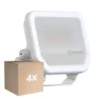 Fordelspakning 4x Ledvance LED Flomlys Aluminium Hvit 17W 2200lm 100D - 830 Varm Hvit | IP66 - Symmetrisk