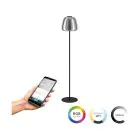 Eglo Gulvlampe Alfero-Z Stål Svart 15.5W 2000lm - 827-865 Innstillbar Hvit + RGB | IP20 - Zigbee Dimbar